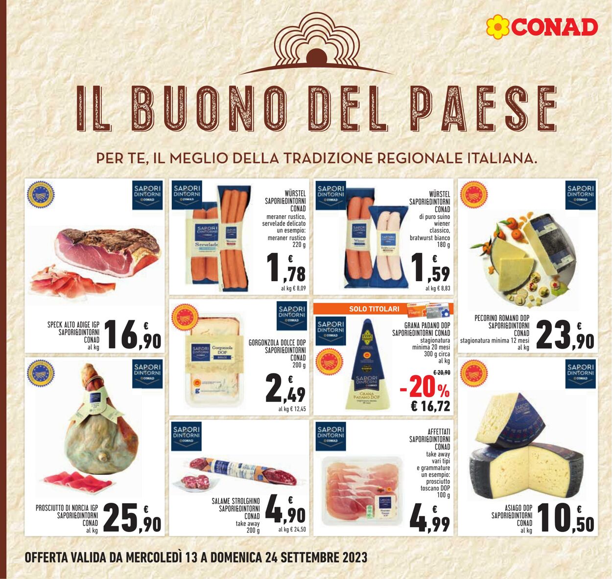 Volantino Conad 13.09.2023 - 24.09.2023