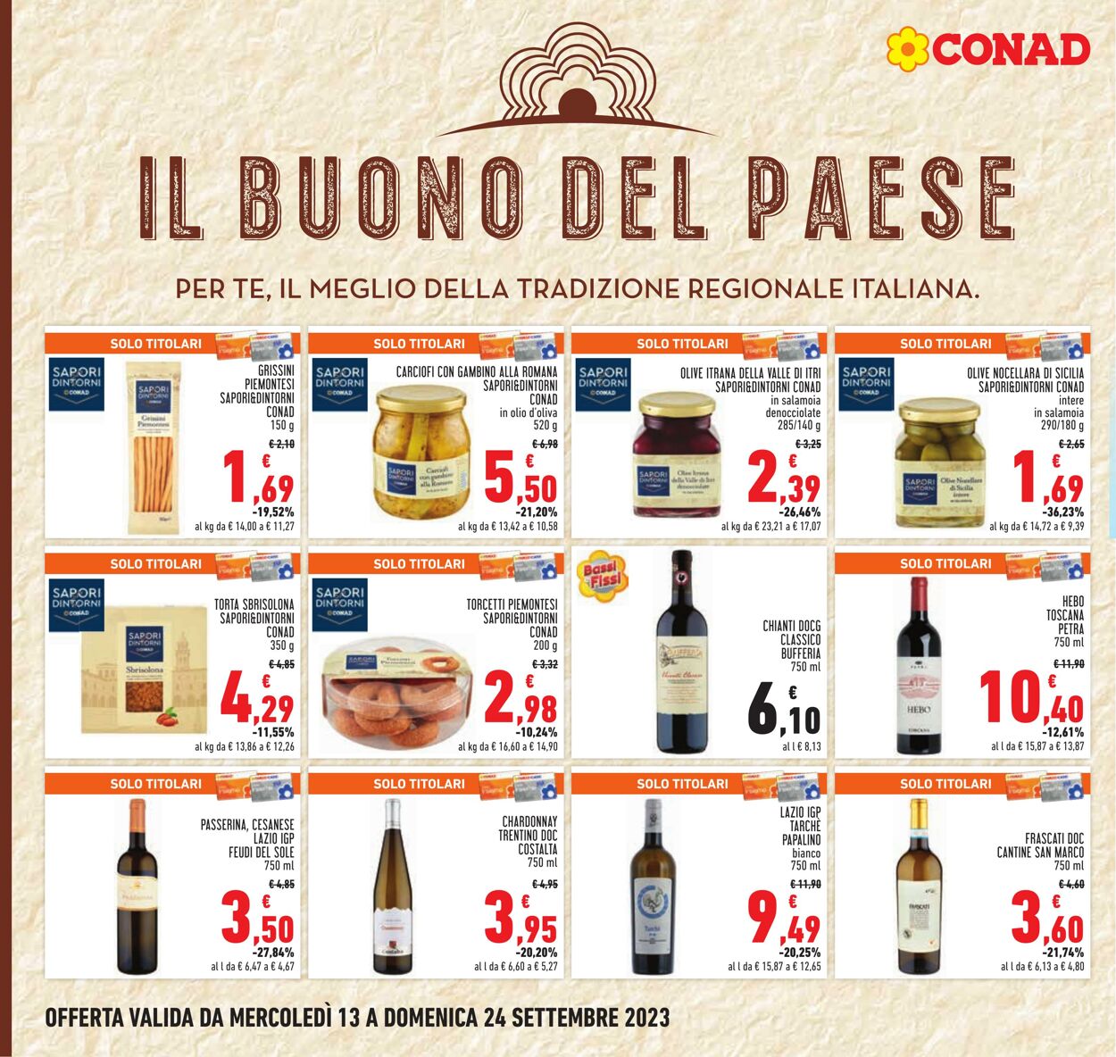 Volantino Conad 13.09.2023 - 24.09.2023