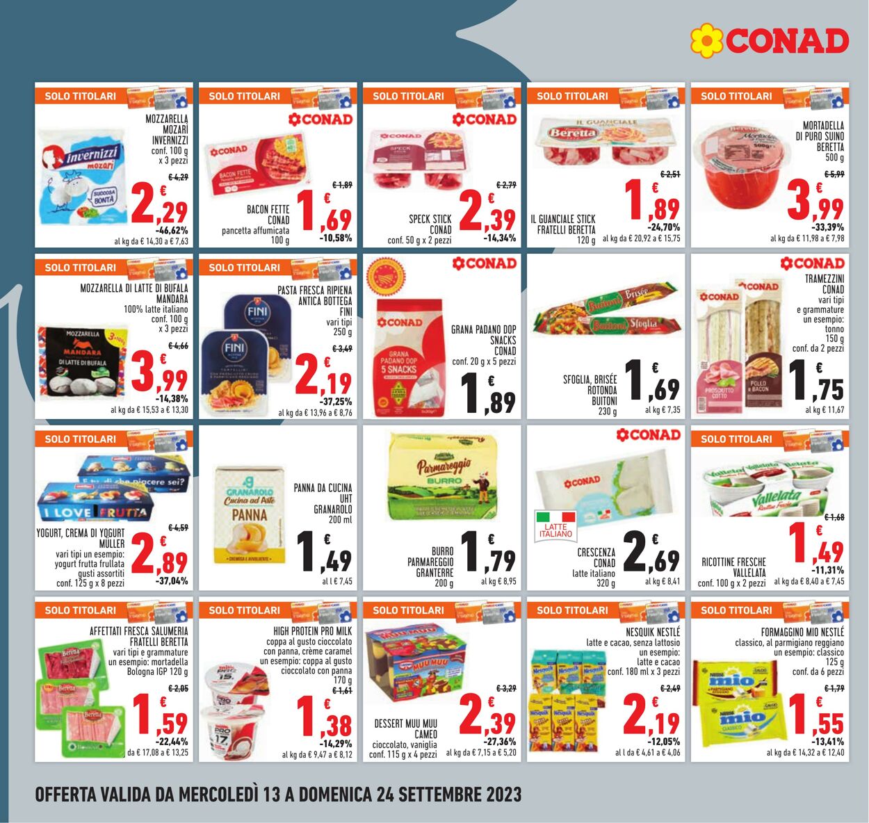 Volantino Conad 13.09.2023 - 24.09.2023