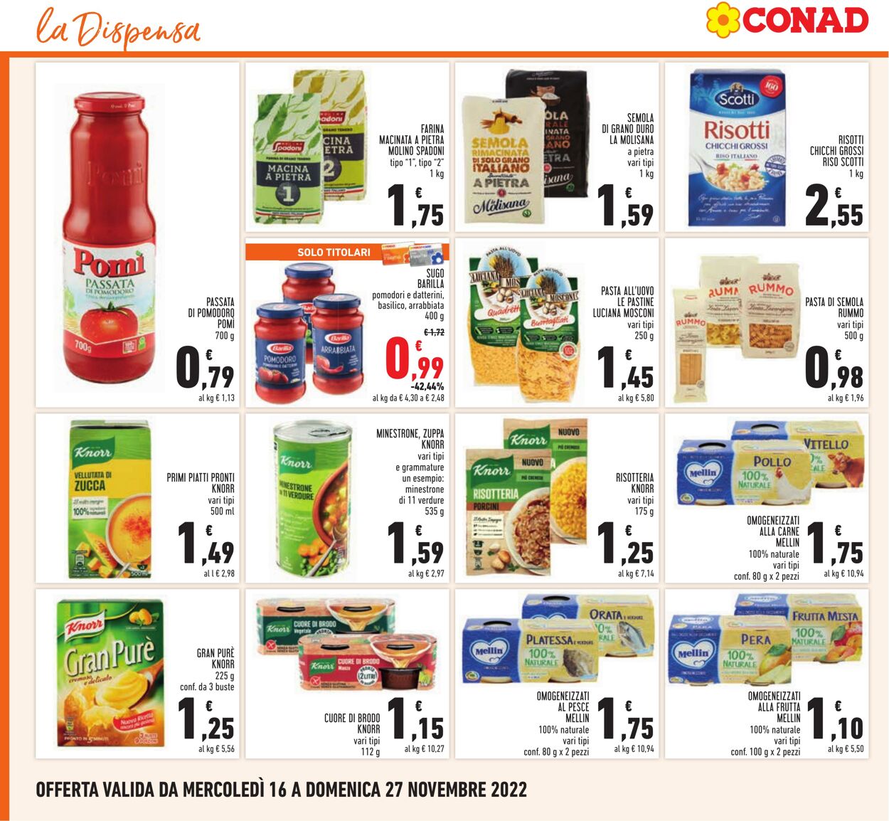 Volantino Conad 16.11.2022 - 27.11.2022