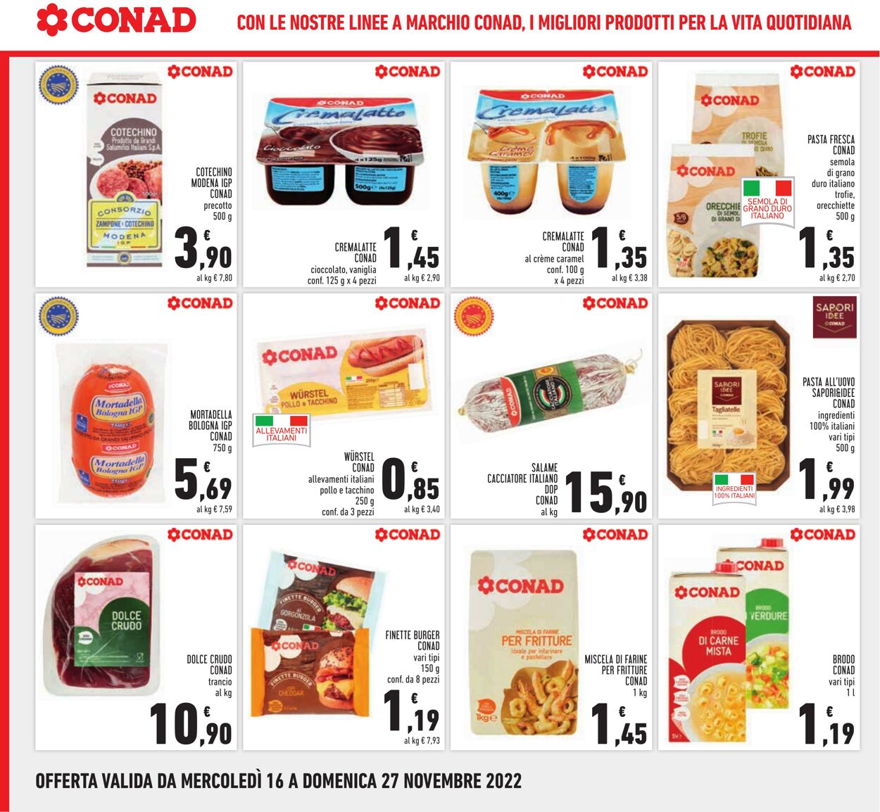 Volantino Conad 16.11.2022 - 27.11.2022