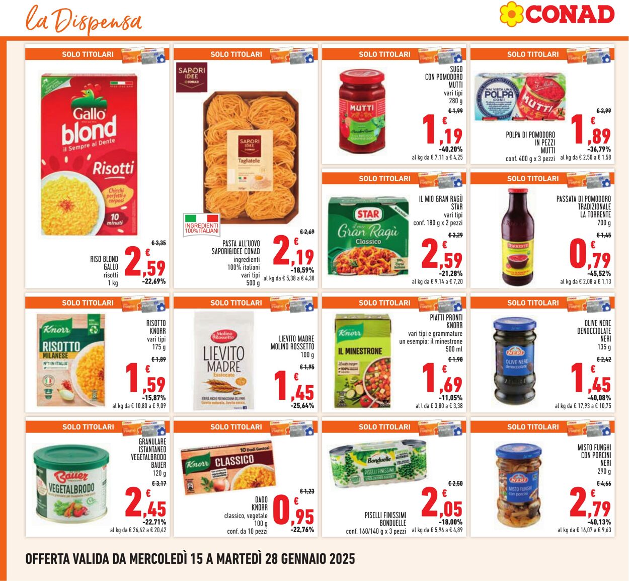 Volantino Conad 15.01.2025 - 28.01.2025