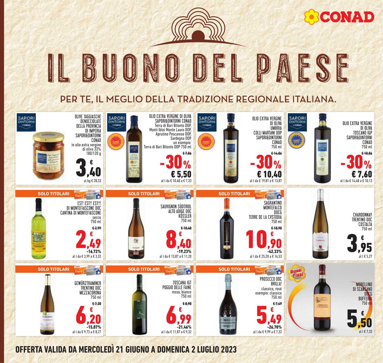 Volantino Conad 21.06.2023 - 02.07.2023