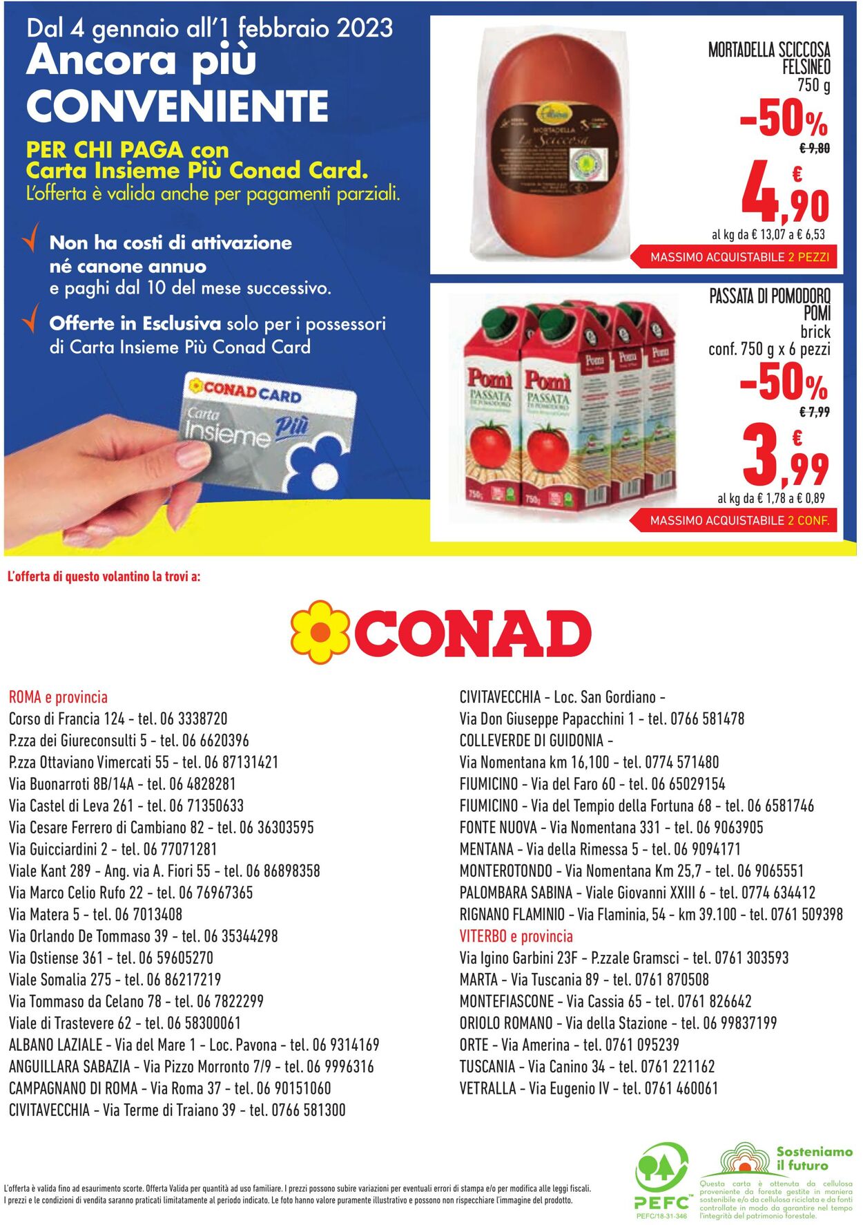 Volantino Conad 04.01.2023 - 01.02.2023