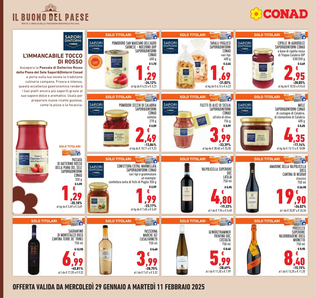 Volantino Conad 29.01.2025 - 11.02.2025