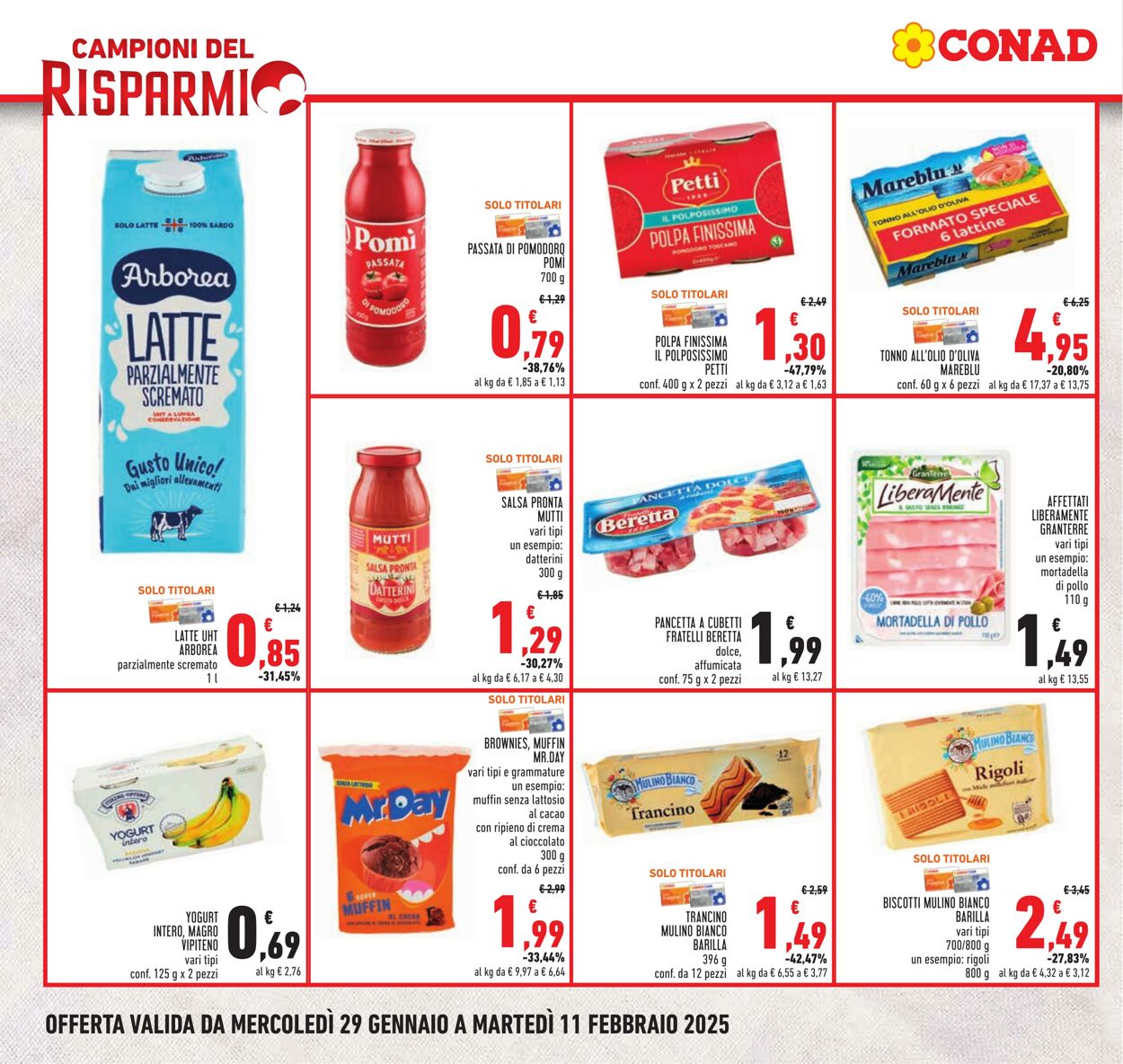 Volantino Conad 29.01.2025 - 11.02.2025