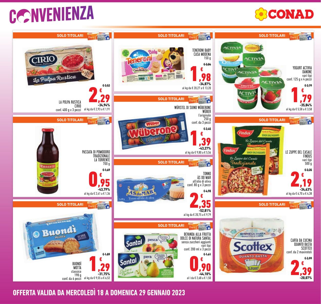 Volantino Conad 18.01.2023 - 29.01.2023