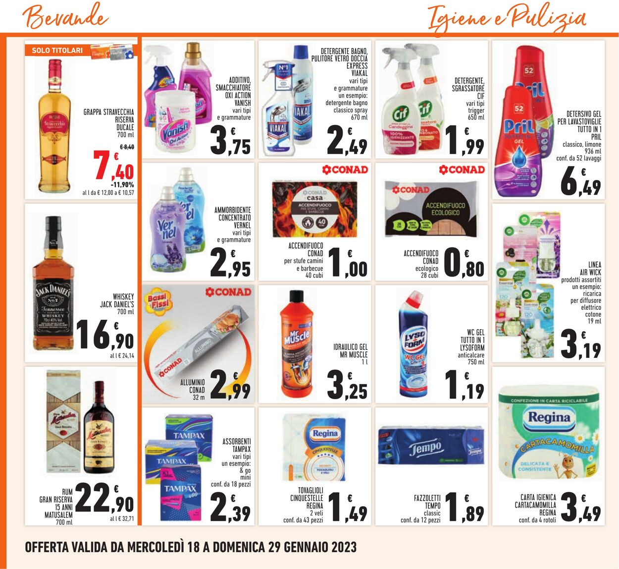 Volantino Conad 18.01.2023 - 29.01.2023