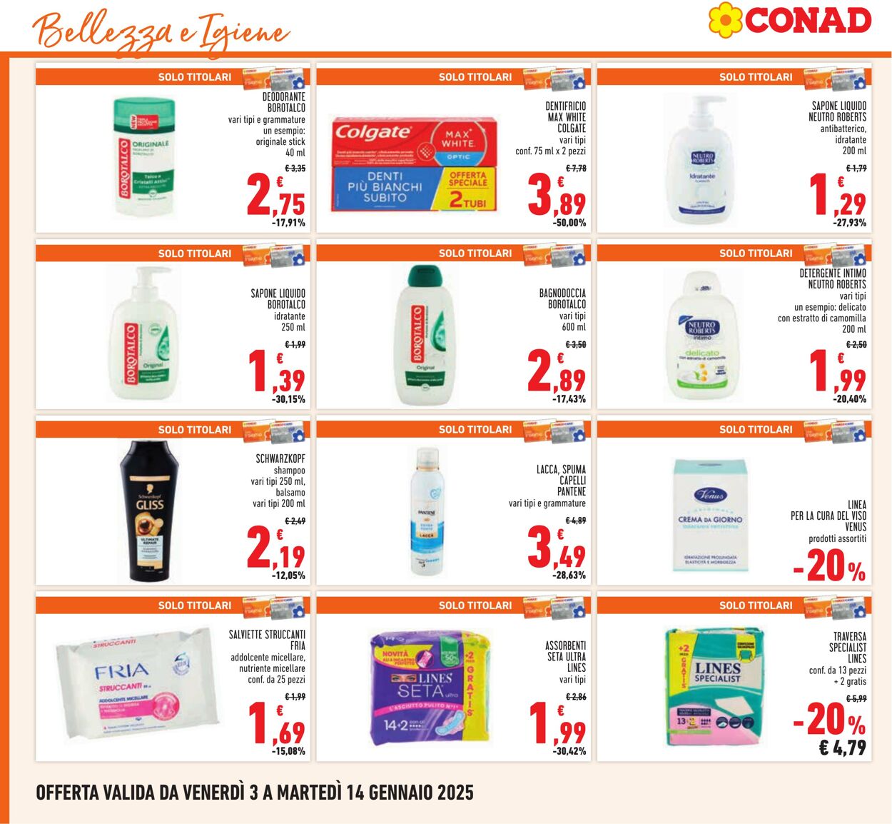 Volantino Conad 03.01.2025 - 14.01.2025