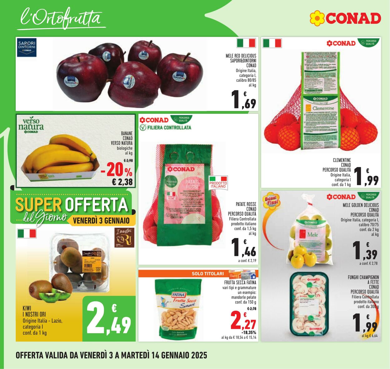 Volantino Conad 03.01.2025 - 14.01.2025