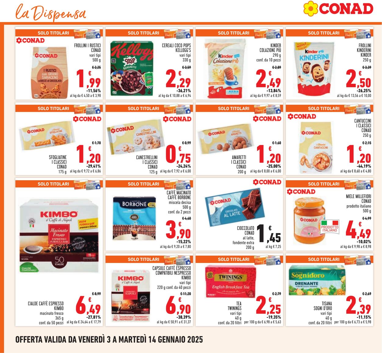 Volantino Conad 03.01.2025 - 14.01.2025