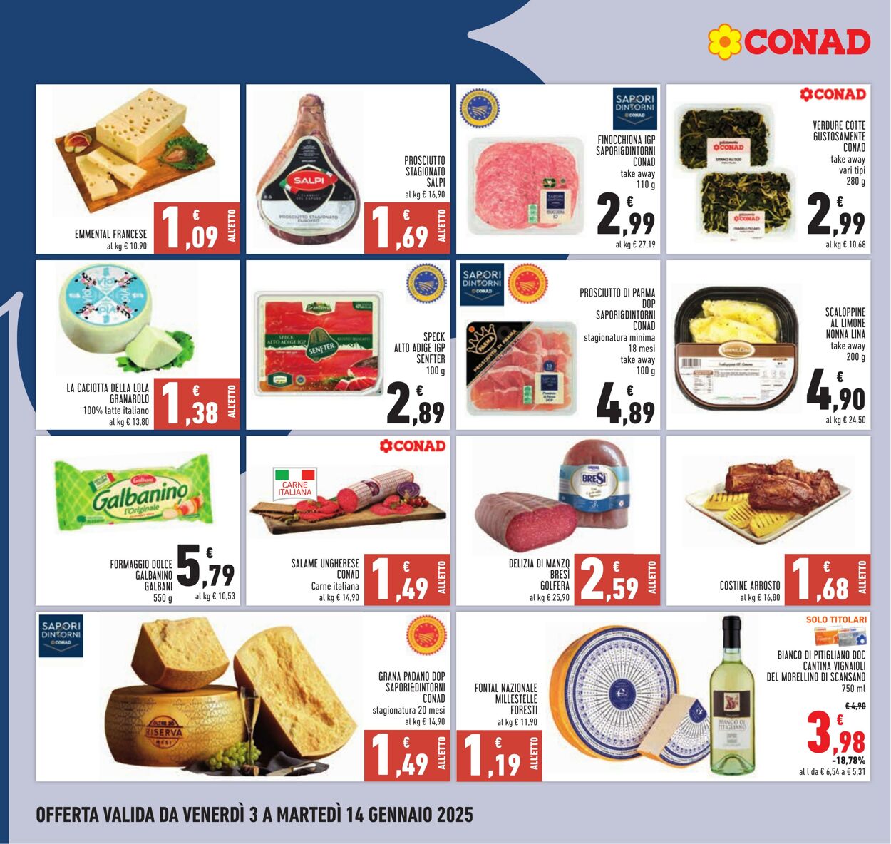 Volantino Conad 03.01.2025 - 14.01.2025