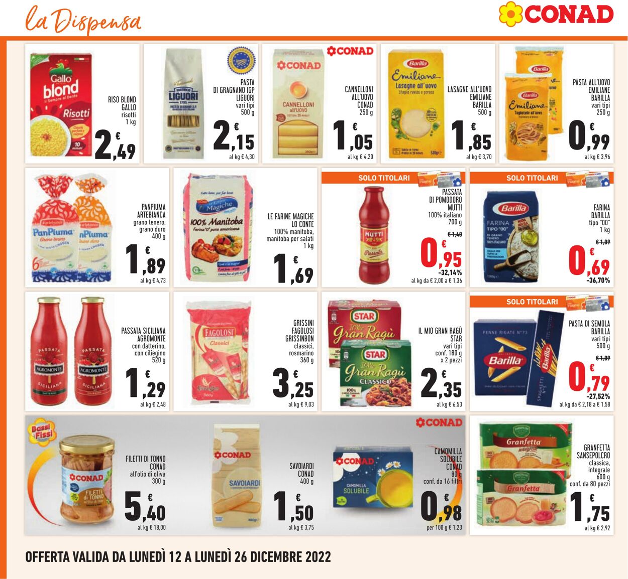 Volantino Conad 12.12.2022 - 26.12.2022