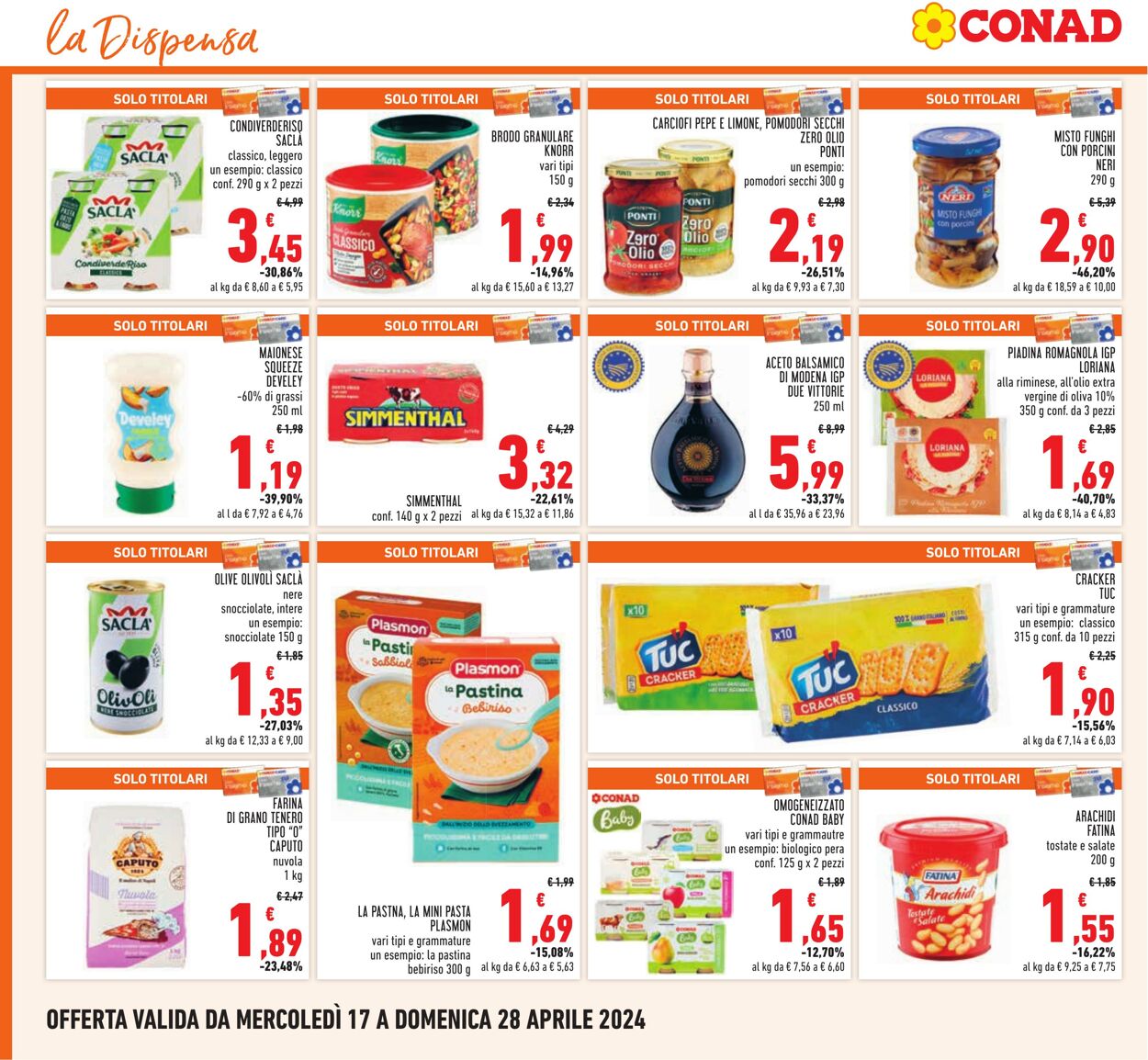 Volantino Conad 17.04.2024 - 28.04.2024