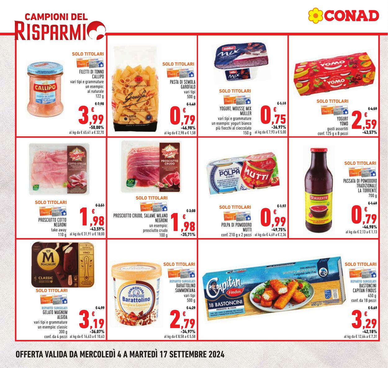 Volantino Conad 04.09.2024 - 17.09.2024