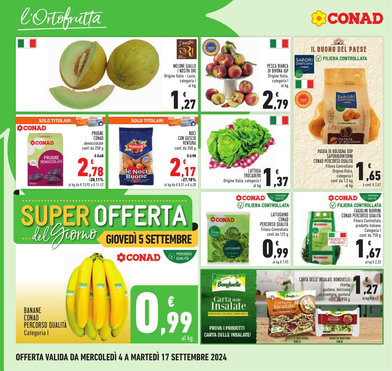 Volantino Conad 04.09.2024 - 17.09.2024