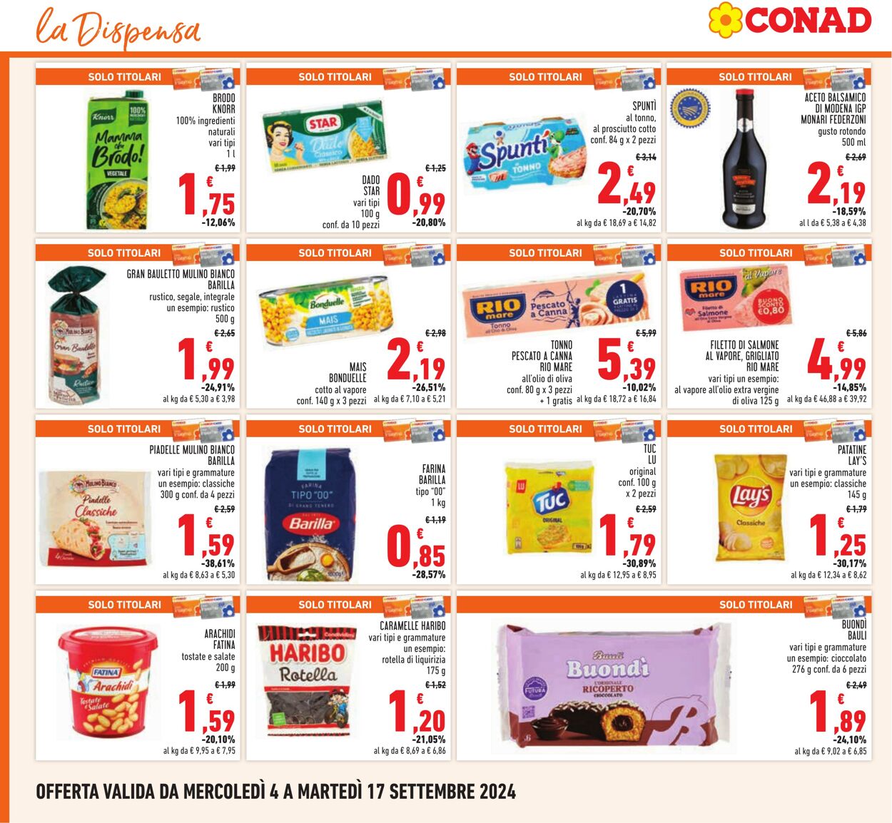 Volantino Conad 04.09.2024 - 17.09.2024