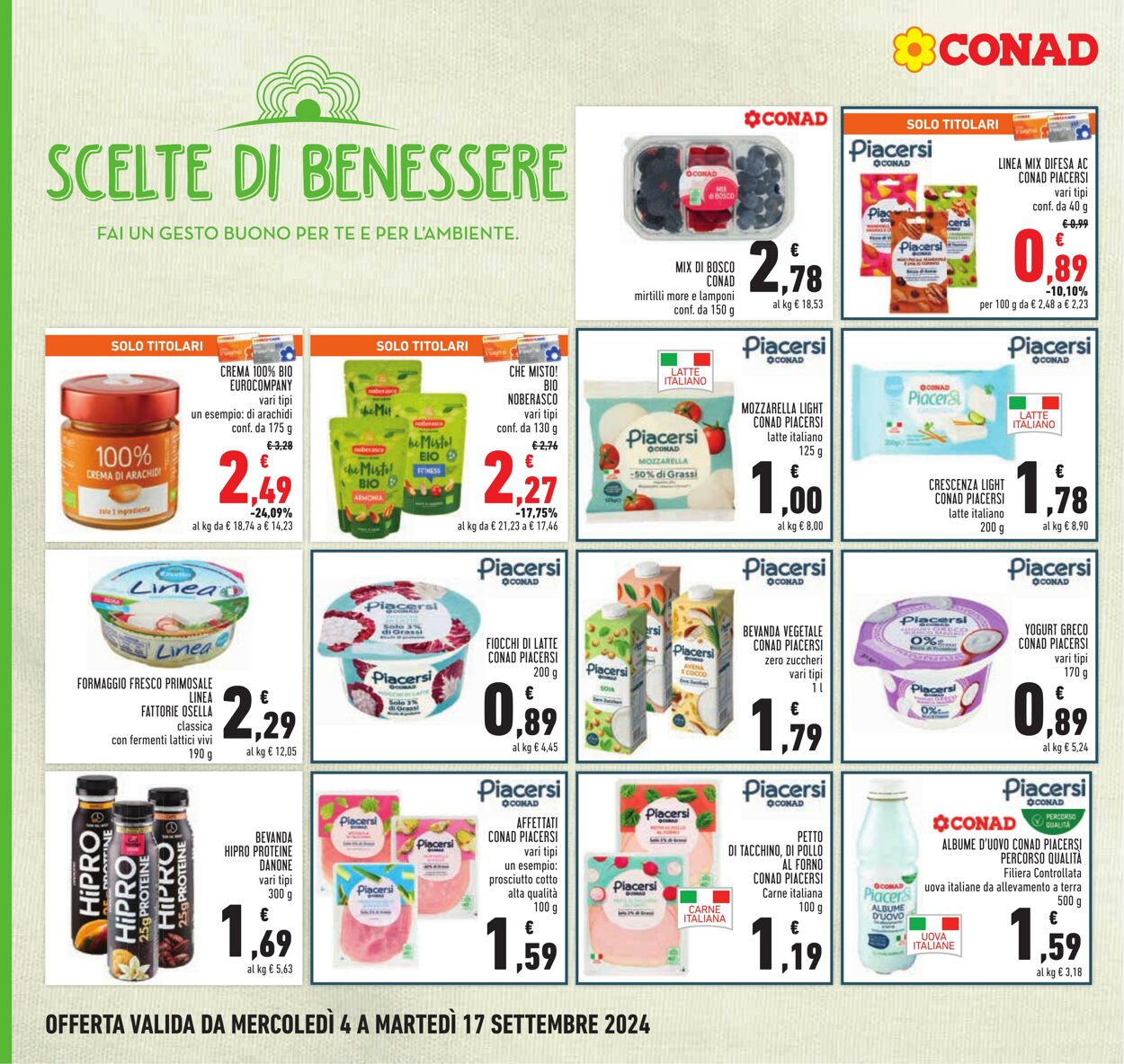 Volantino Conad 04.09.2024 - 17.09.2024