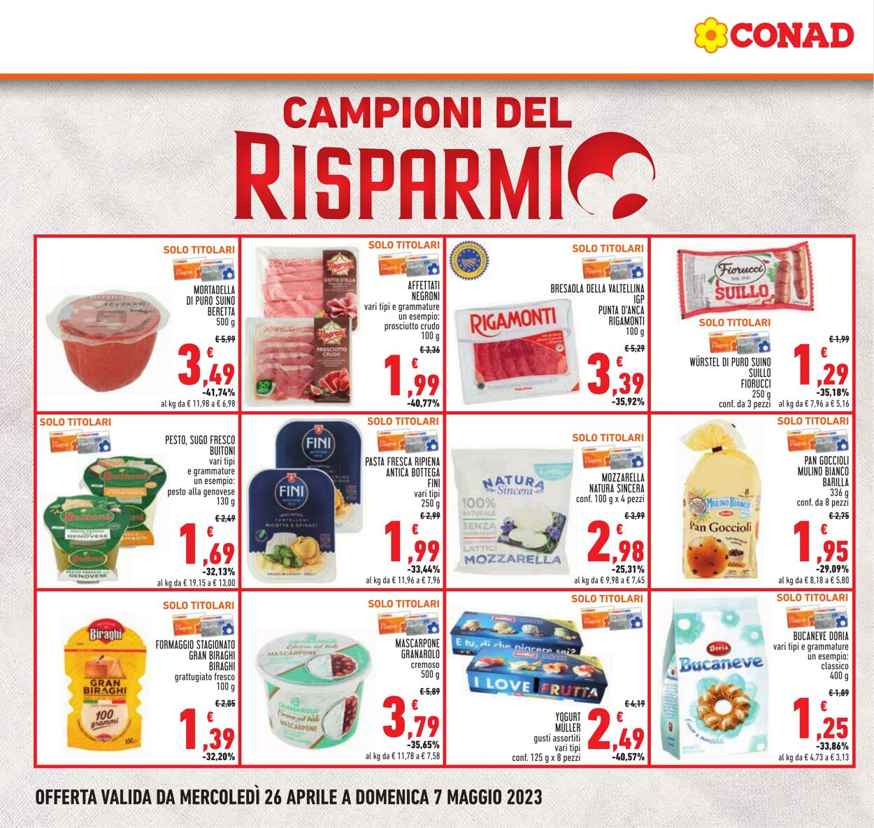 Volantino Conad 26.04.2023 - 07.05.2023