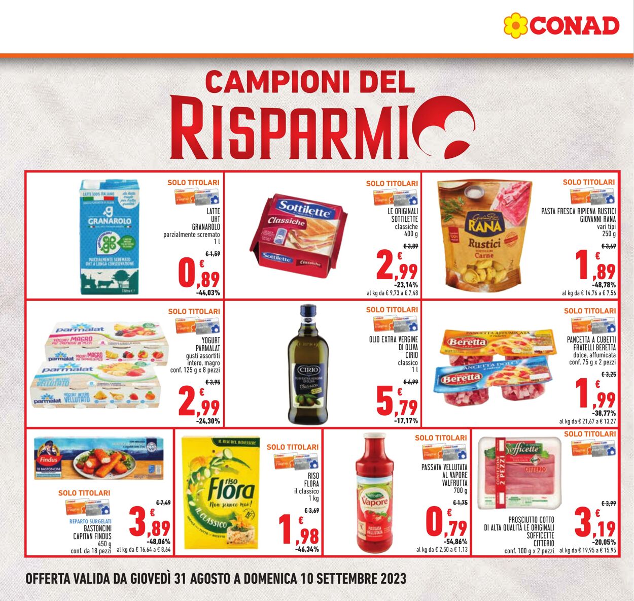 Volantino Conad 31.08.2023 - 10.09.2023