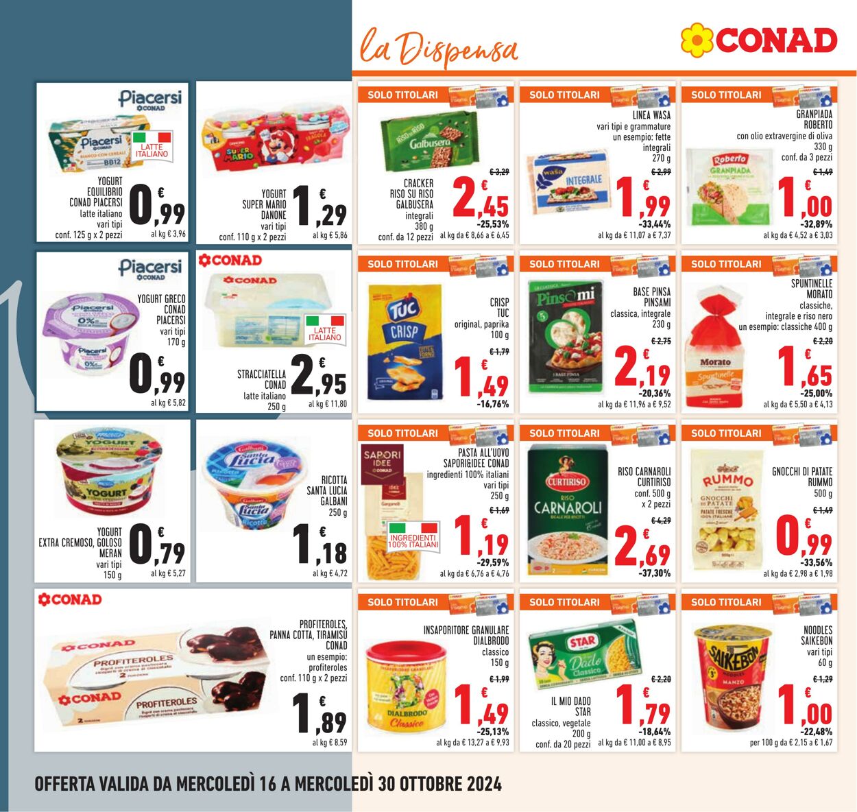 Volantino Conad 16.10.2024 - 30.10.2024