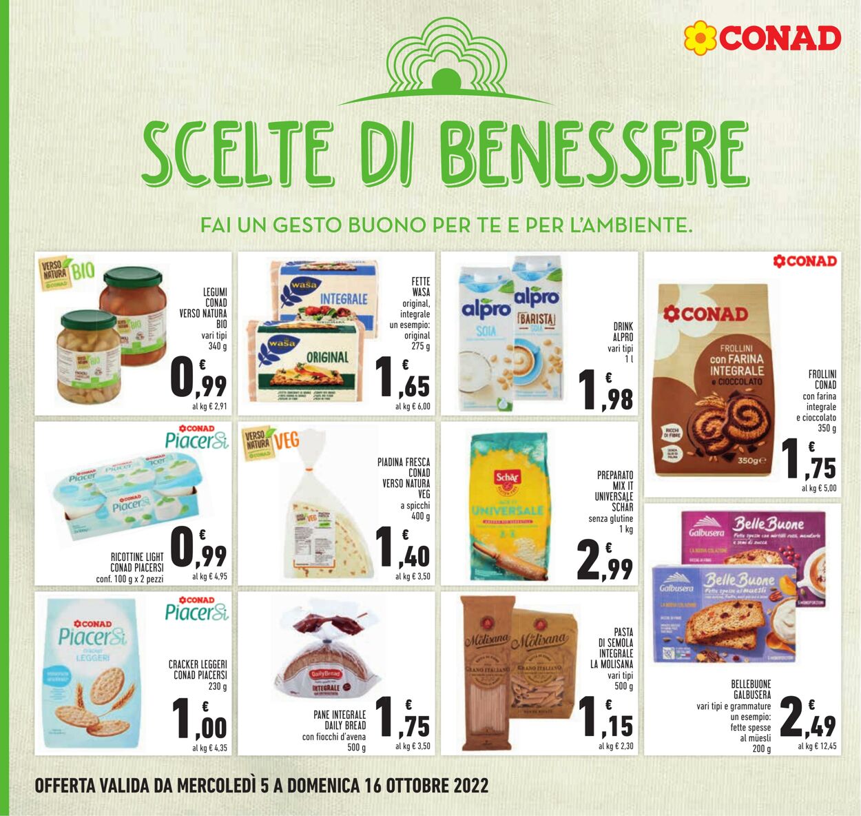 Volantino Conad 05.10.2022 - 16.10.2022