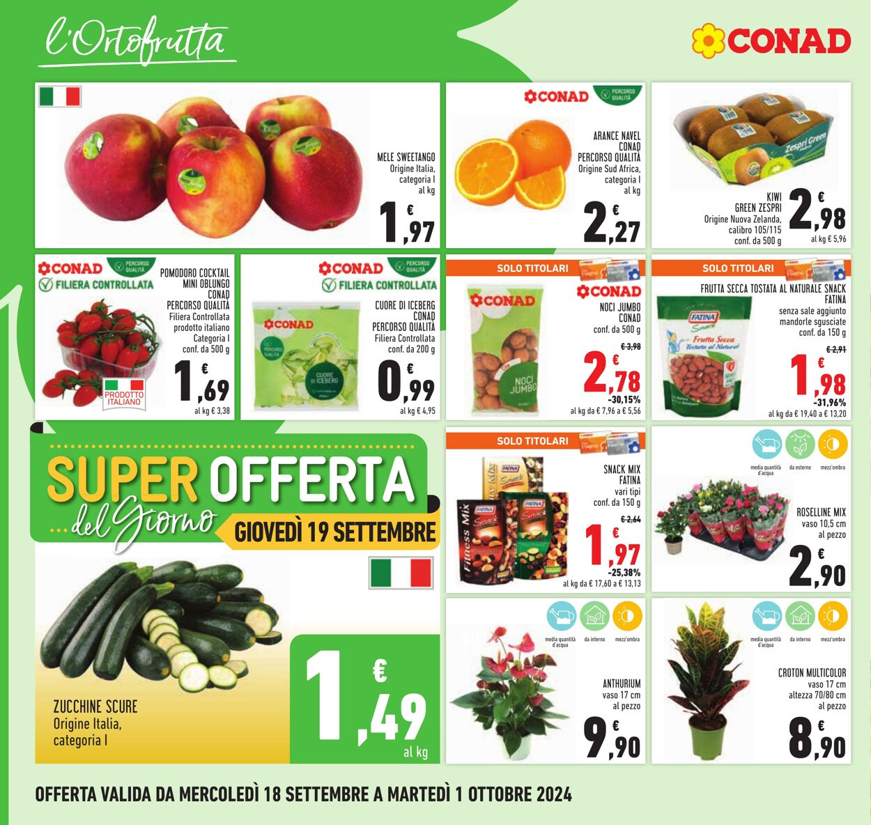 Volantino Conad 18.09.2024 - 01.10.2024