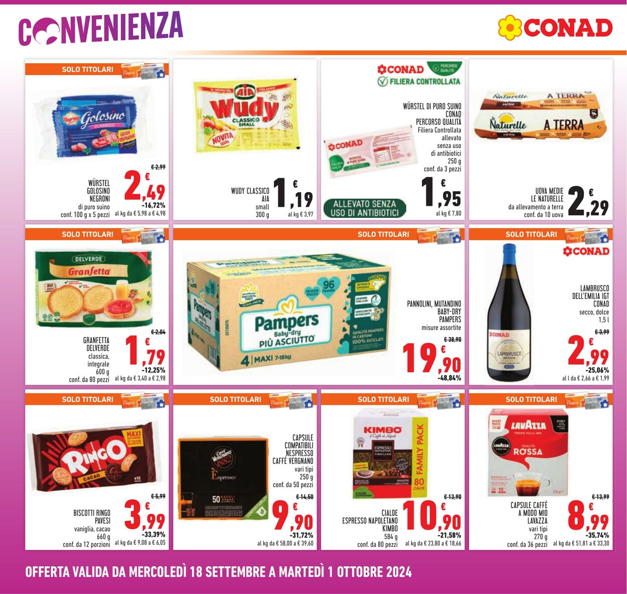 Volantino Conad 18.09.2024 - 01.10.2024