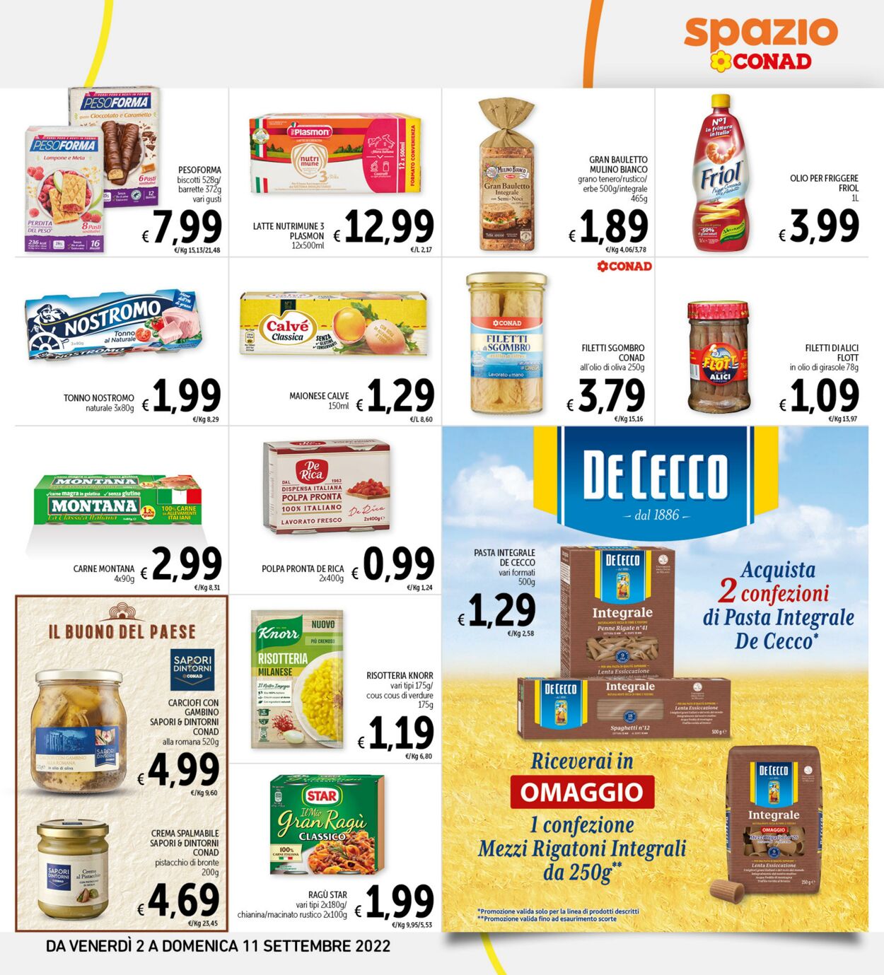 Volantino Conad 02.09.2022 - 11.09.2022