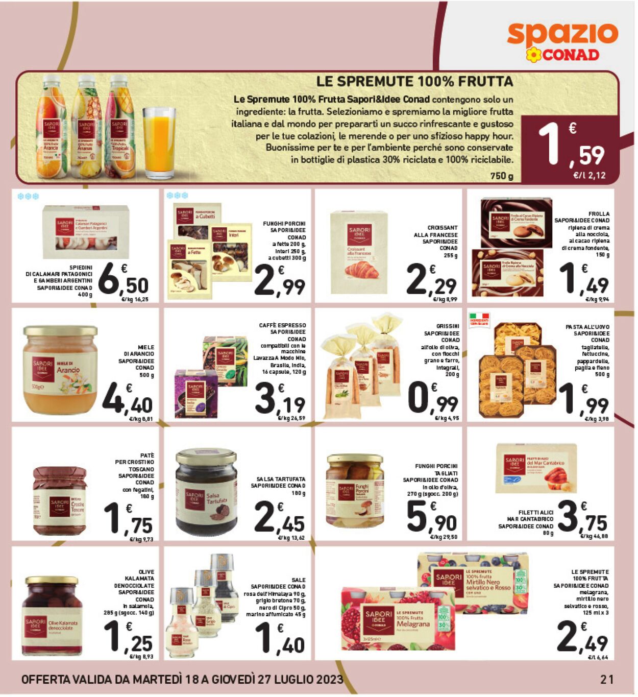 Volantino Conad 18.07.2023 - 27.07.2023