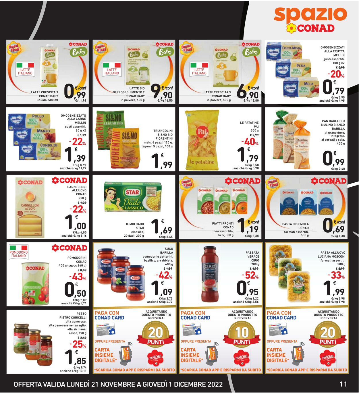 Volantino Conad 21.11.2022 - 01.12.2022