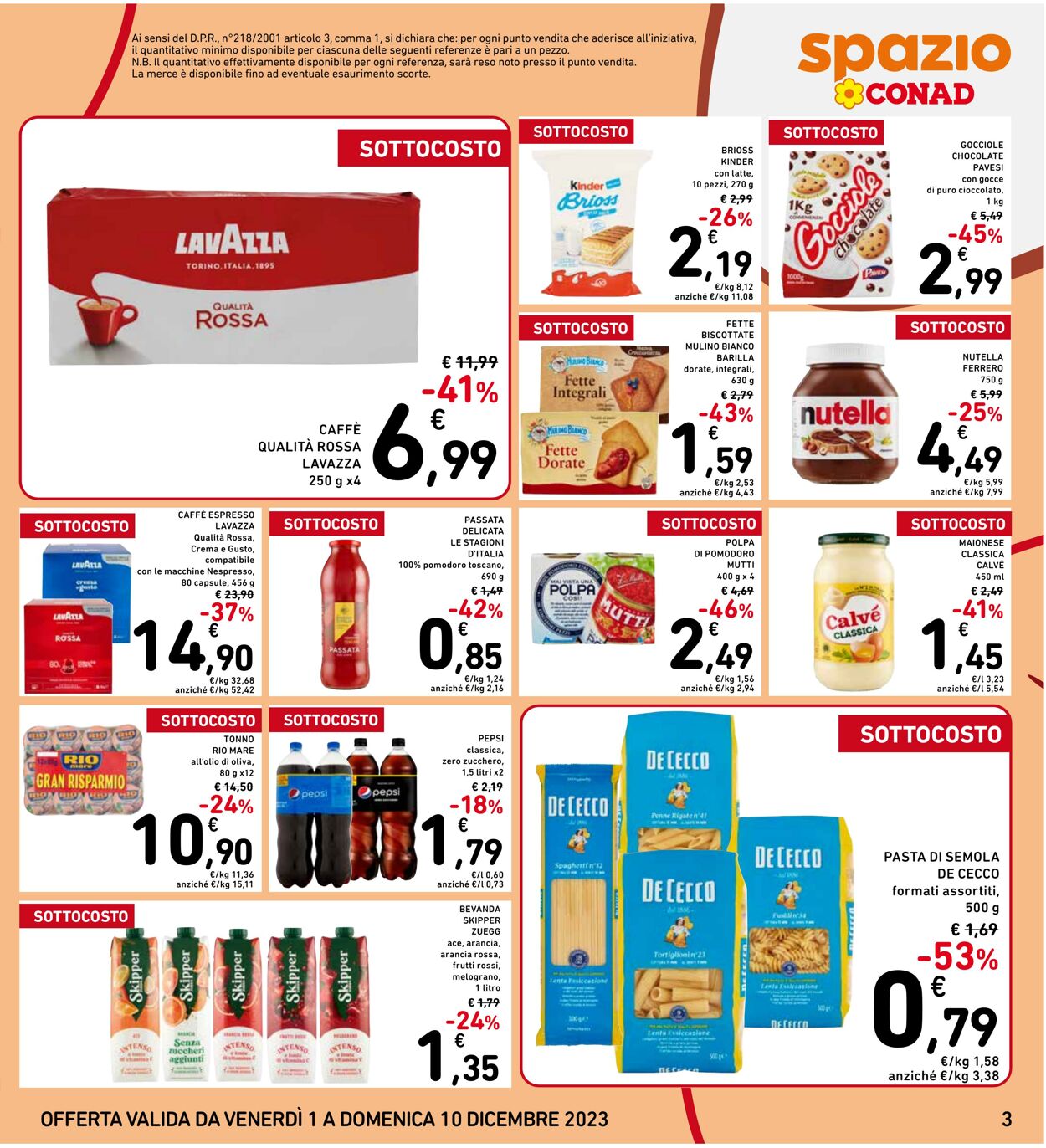 Volantino Conad 01.11.2023 - 10.12.2023