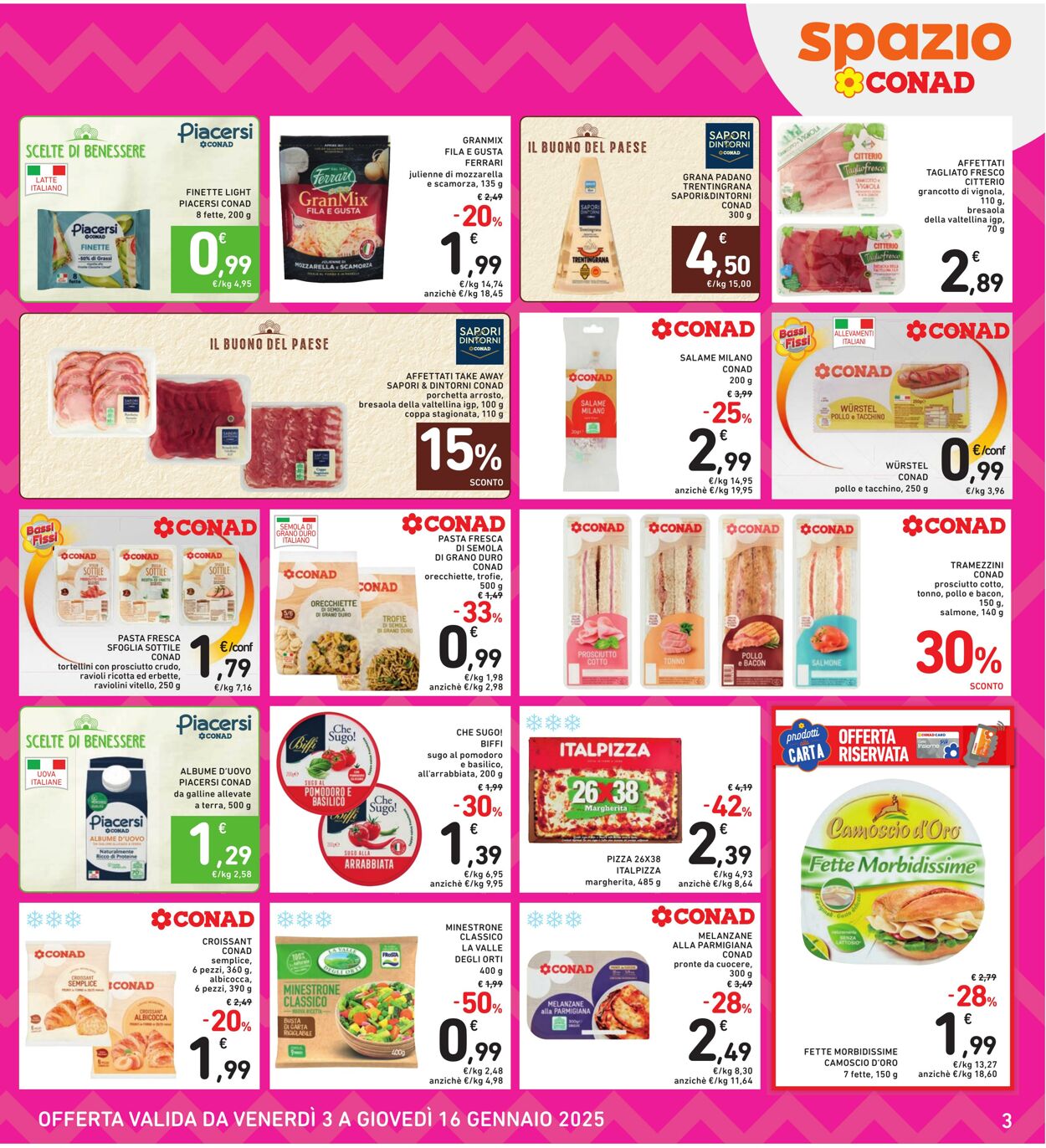 Volantino Conad 03.01.2025 - 16.01.2025