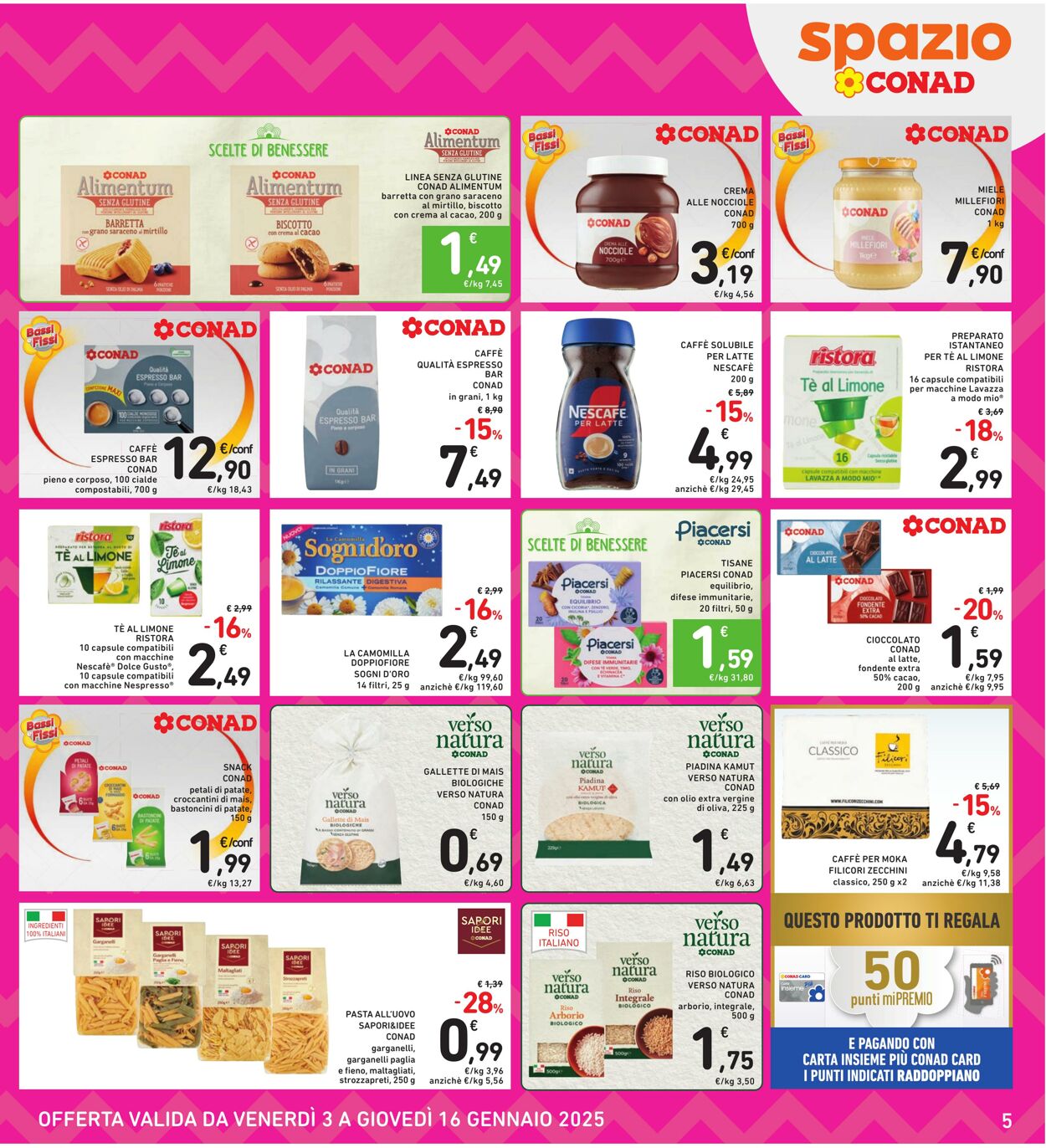 Volantino Conad 03.01.2025 - 16.01.2025