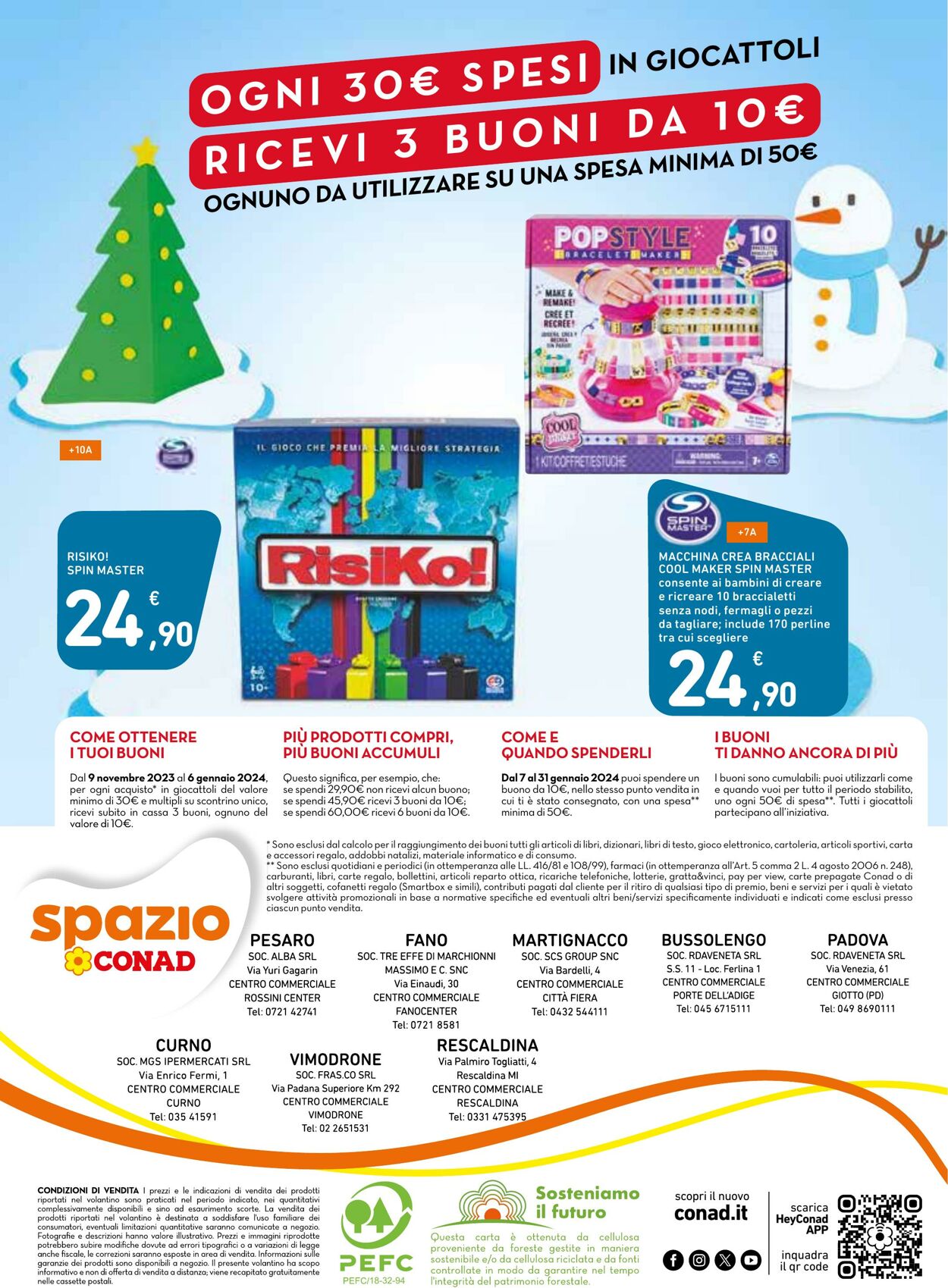 Volantino Conad 09.11.2023 - 24.12.2023