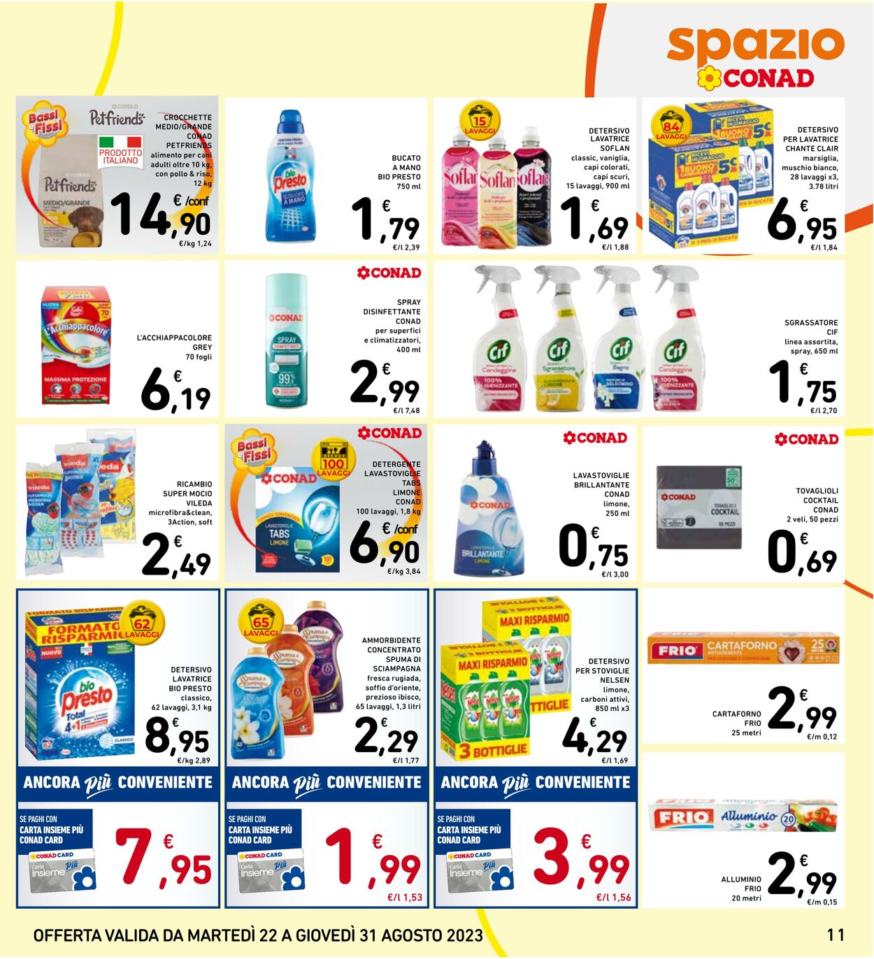 Volantino Conad 22.08.2023 - 31.08.2023