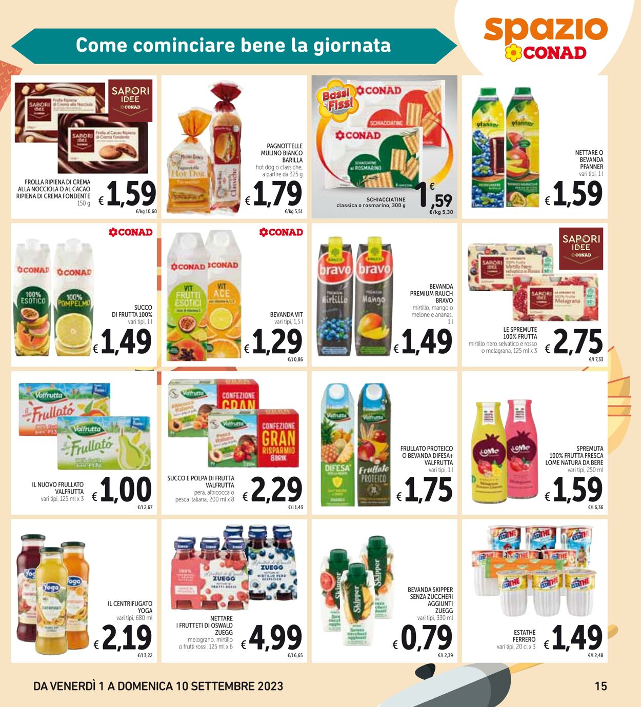 Volantino Conad 01.09.2023 - 10.09.2023