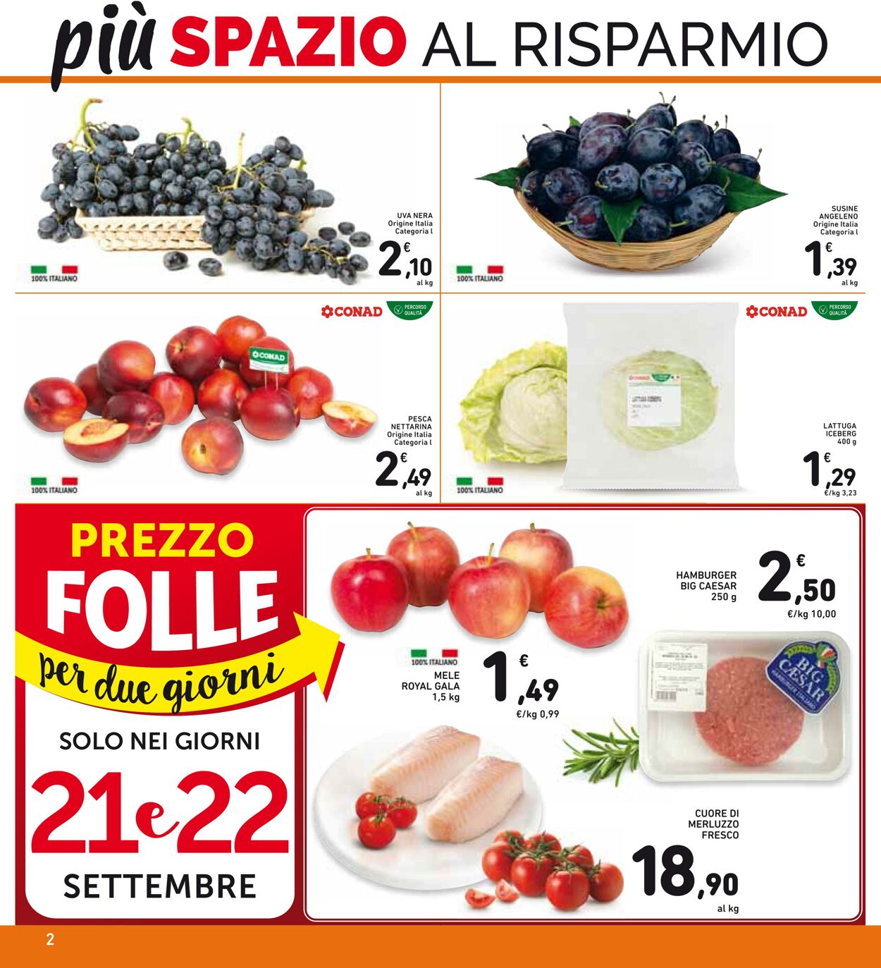 Volantino Conad 11.09.2023 - 25.09.2023