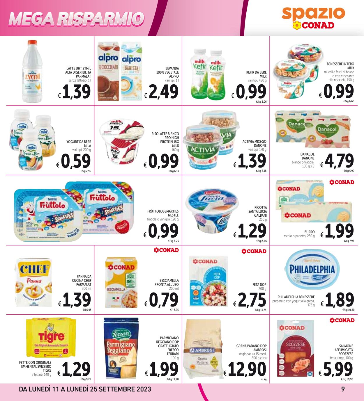 Volantino Conad 11.09.2023 - 25.09.2023