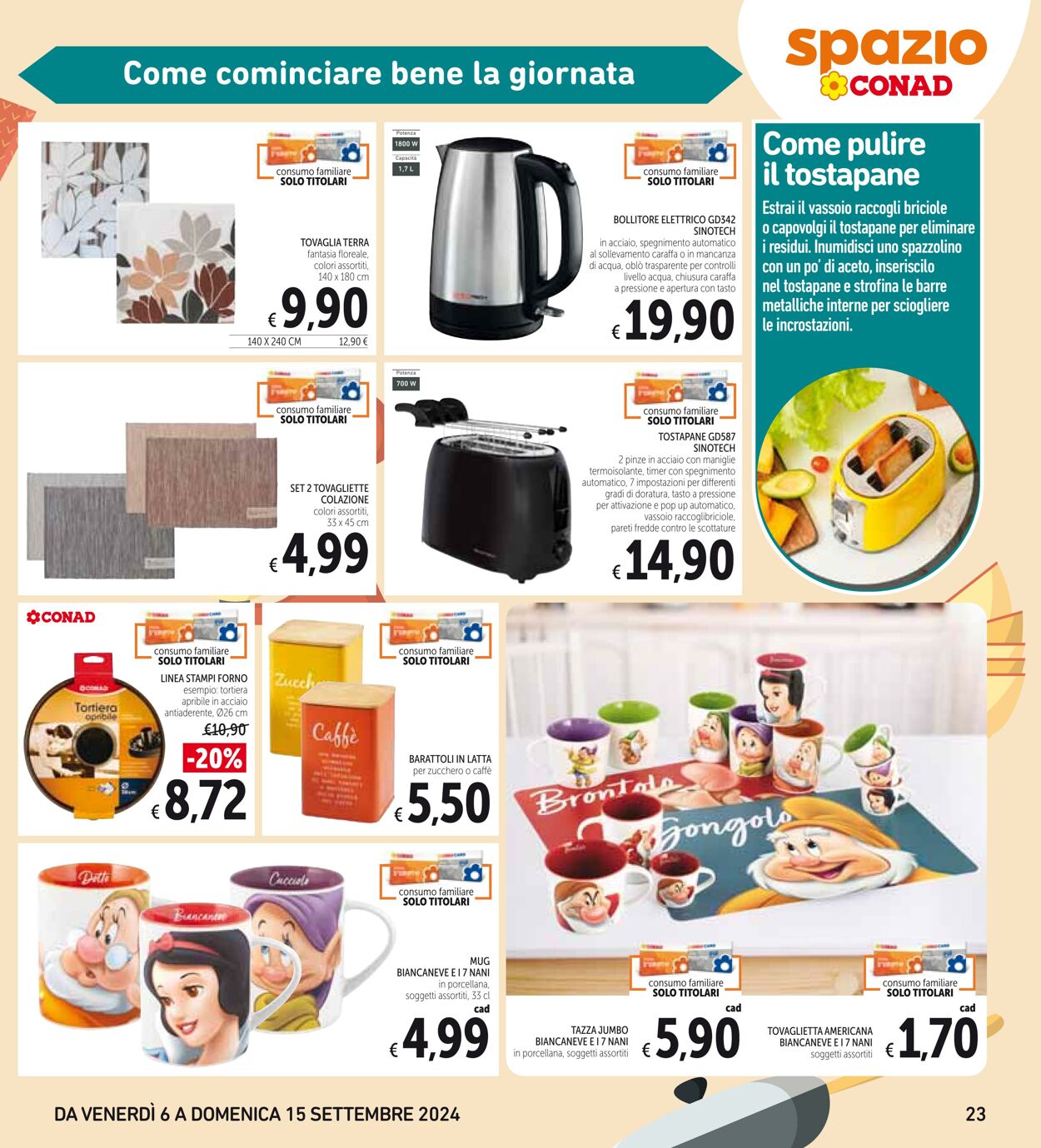 Volantino Conad 06.09.2024 - 15.09.2024