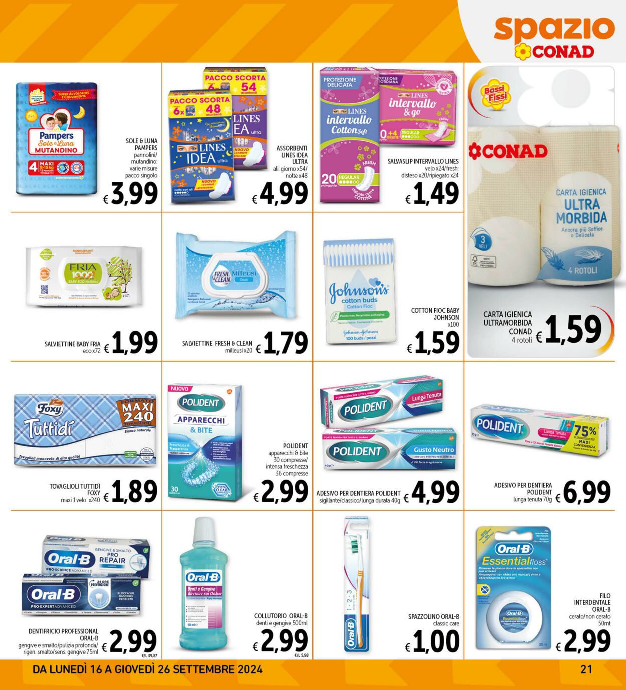 Volantino Conad 16.09.2024 - 26.09.2024