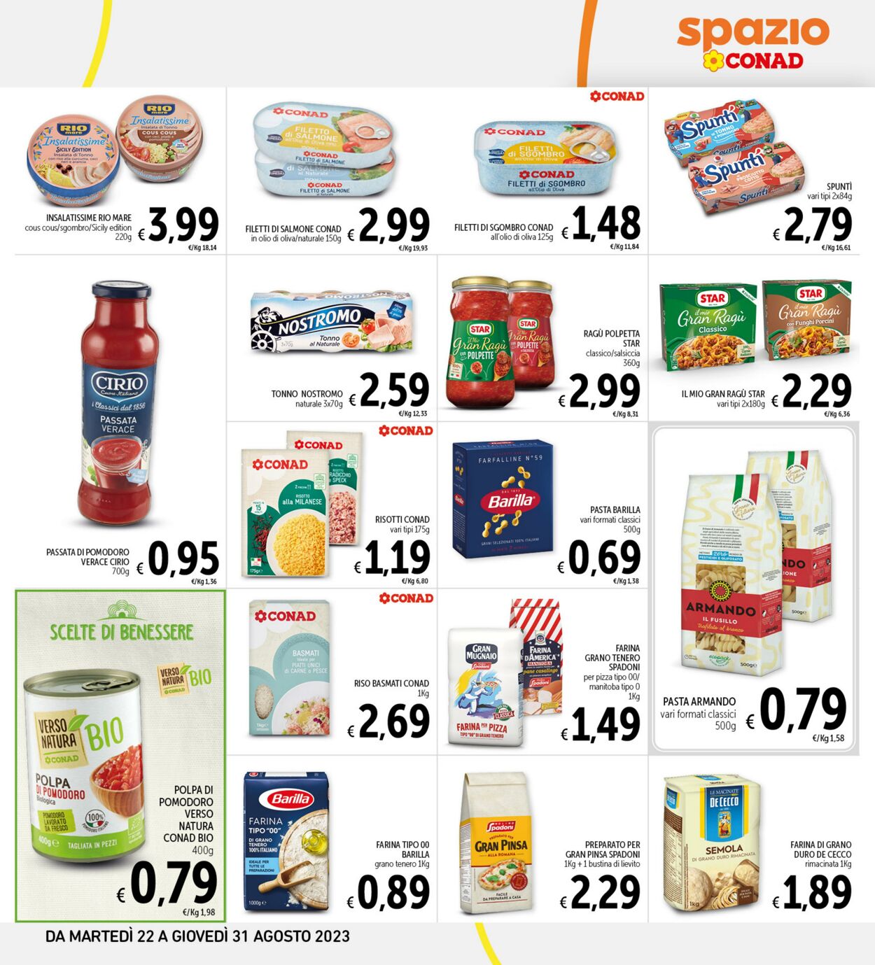 Volantino Conad 22.08.2023 - 31.08.2023