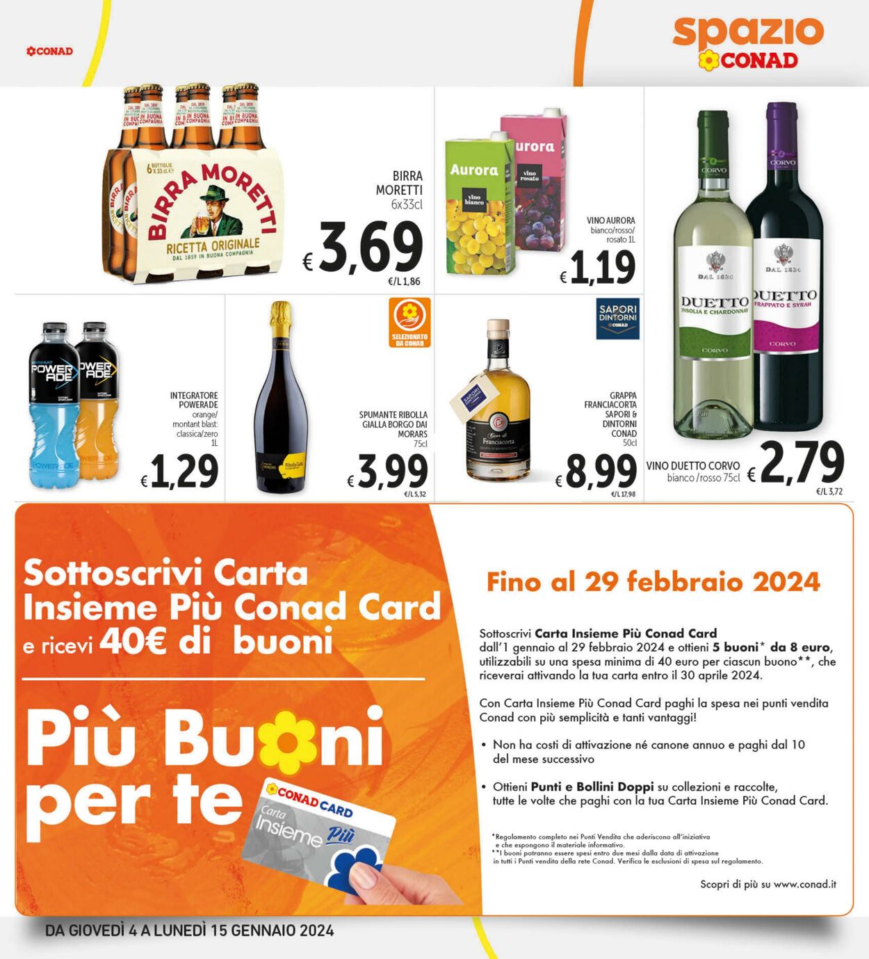 Volantino Conad 04.01.2024 - 15.01.2024