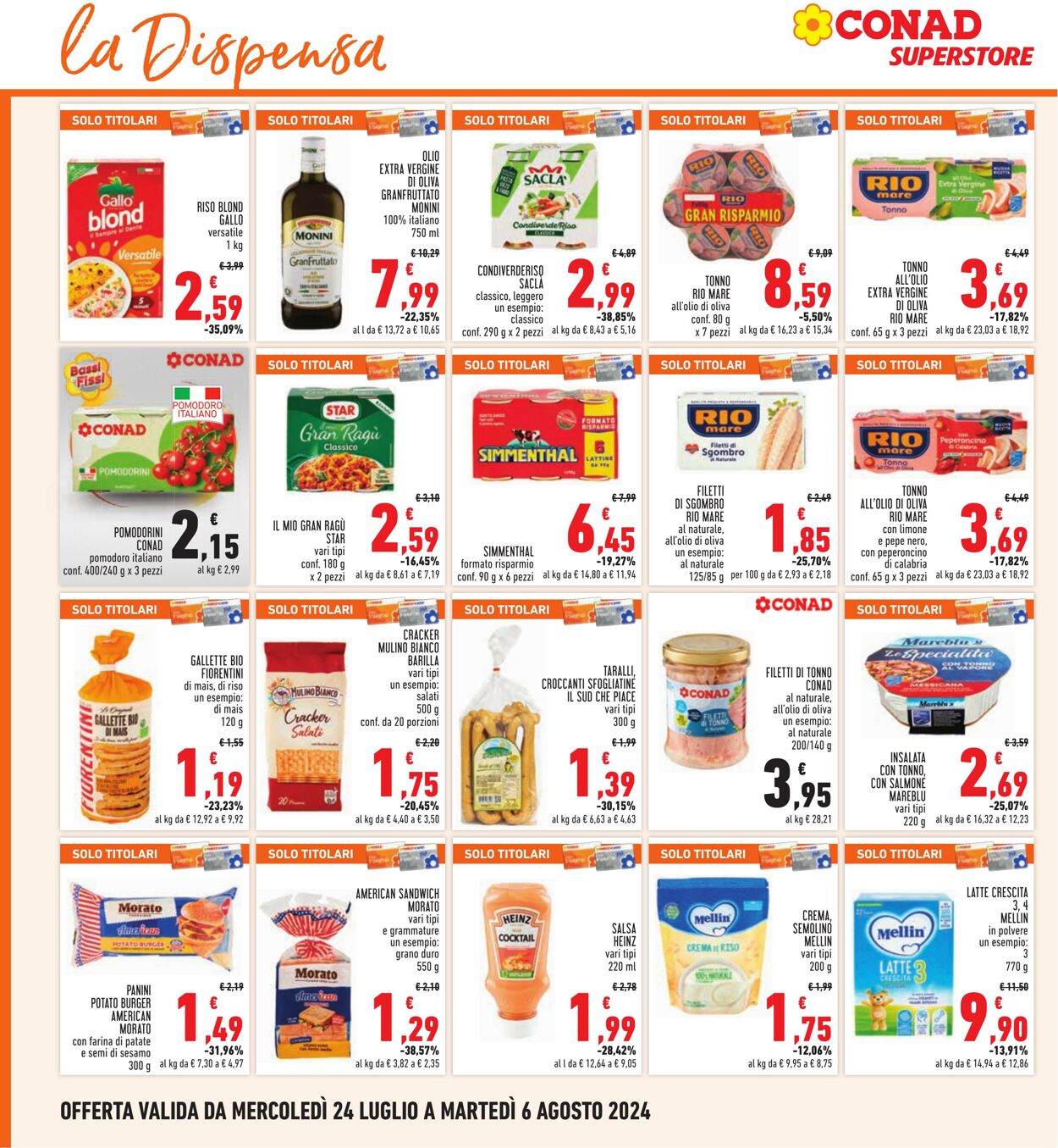 Volantino Conad 24.07.2024 - 06.08.2024