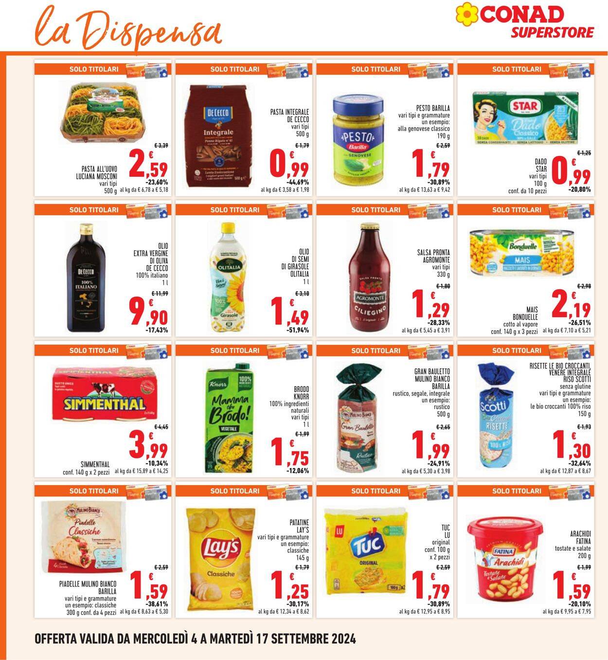 Volantino Conad 04.08.2024 - 17.09.2024