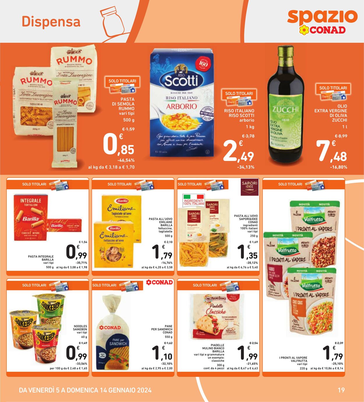 Volantino Conad 05.01.2024 - 14.01.2024