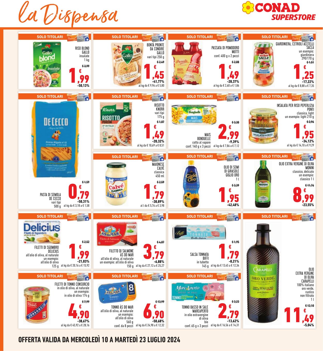 Volantino Conad 10.07.2024 - 23.07.2024