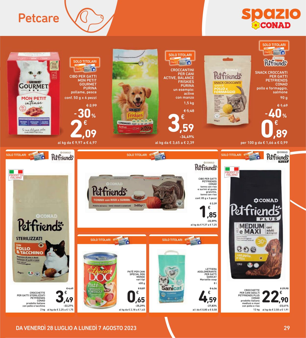 Volantino Conad 28.07.2023 - 07.08.2023