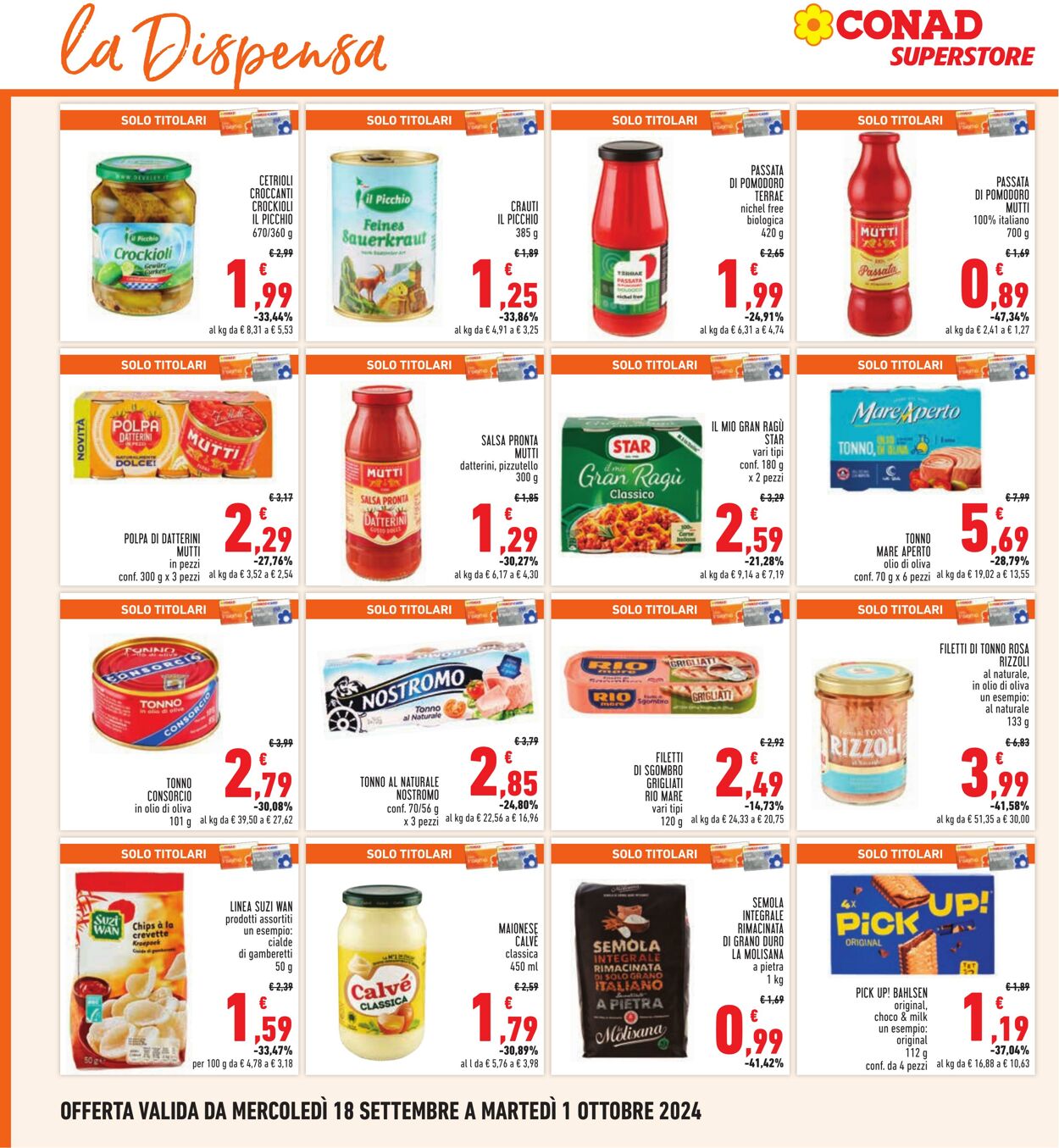 Volantino Conad 18.09.2024 - 01.10.2024