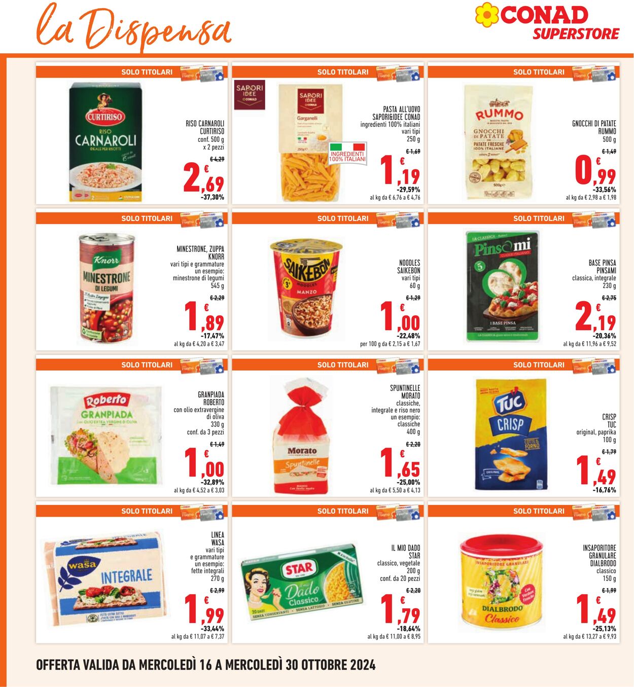 Volantino Conad 16.10.2024 - 30.10.2024